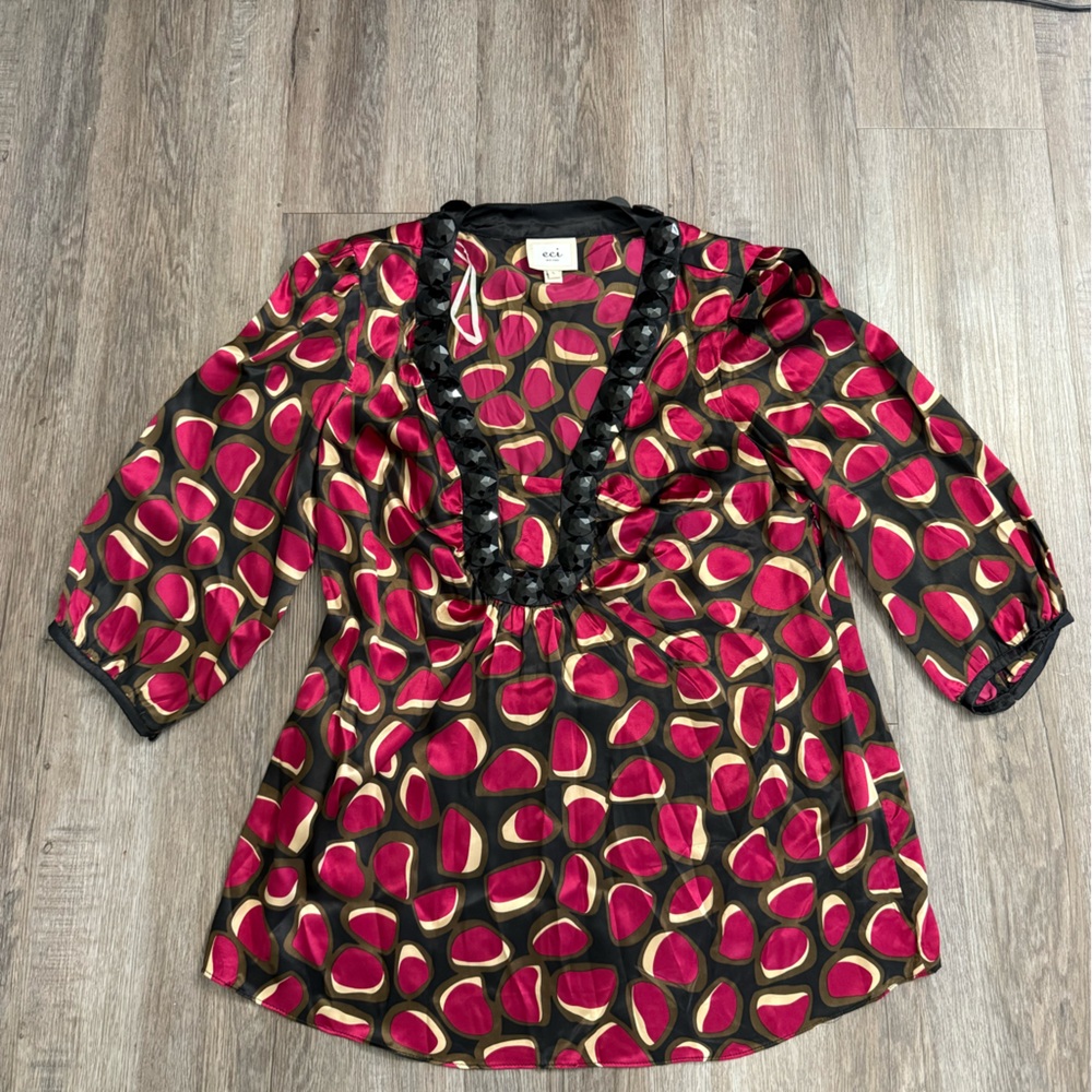 100% silk Y2K top